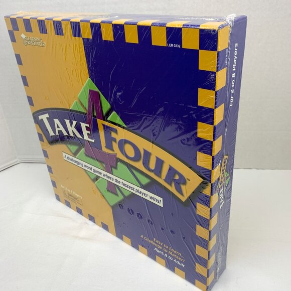 Take 4 Four Family Word Crossword Board Game Learning Resources 2-8 Players New - Picture 3 of 5